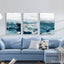 Abstract Landscape Mountain Blue Nordic Canvas