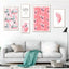 Beautiful Pink Flamingo Feather Posters Abstract