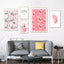 Beautiful Pink Flamingo Feather Posters Abstract