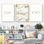 Xoxo Print Love Quotes Canvas Painting Marble Gold